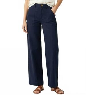 NEW FRANK & EILEEN wrap pocket pants in navy